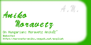 aniko moravetz business card